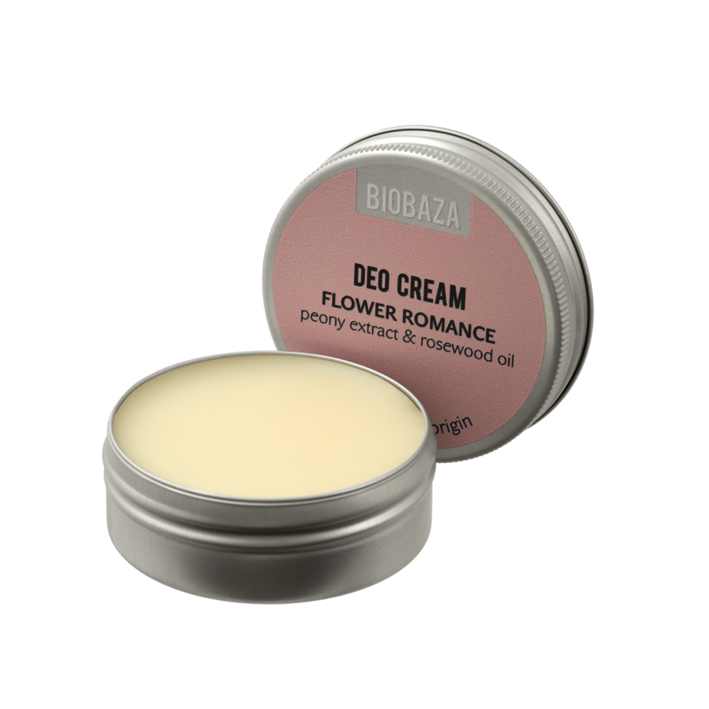 Deodorant cremă antiperspirant Flower Romance BIOBAZA - imagine 2