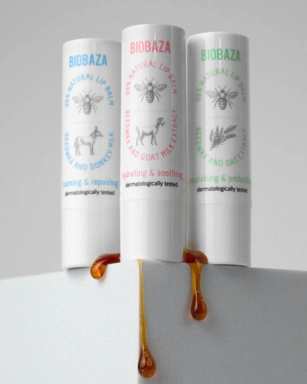 Balsam de buze BEES & OATS BIOBAZA - imagine 4