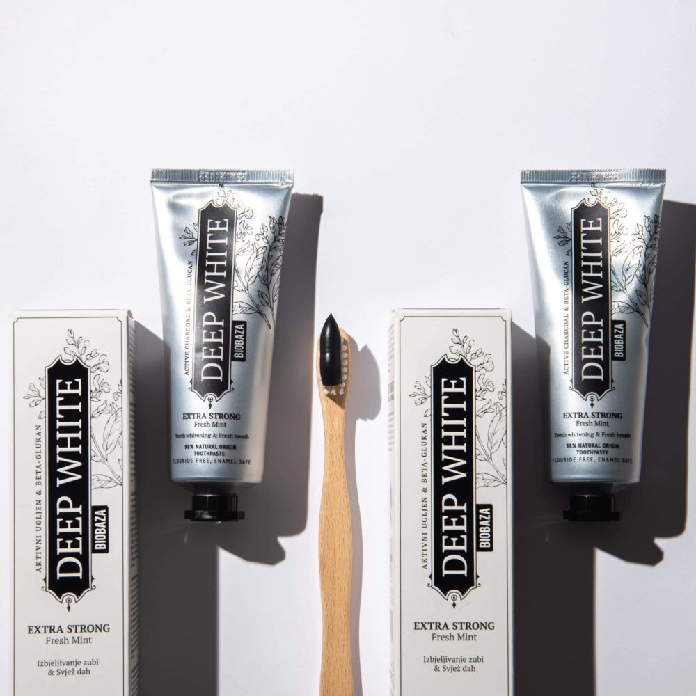 Pastă de dinți Deep White Extra Strong BIOBAZA - imagine 2