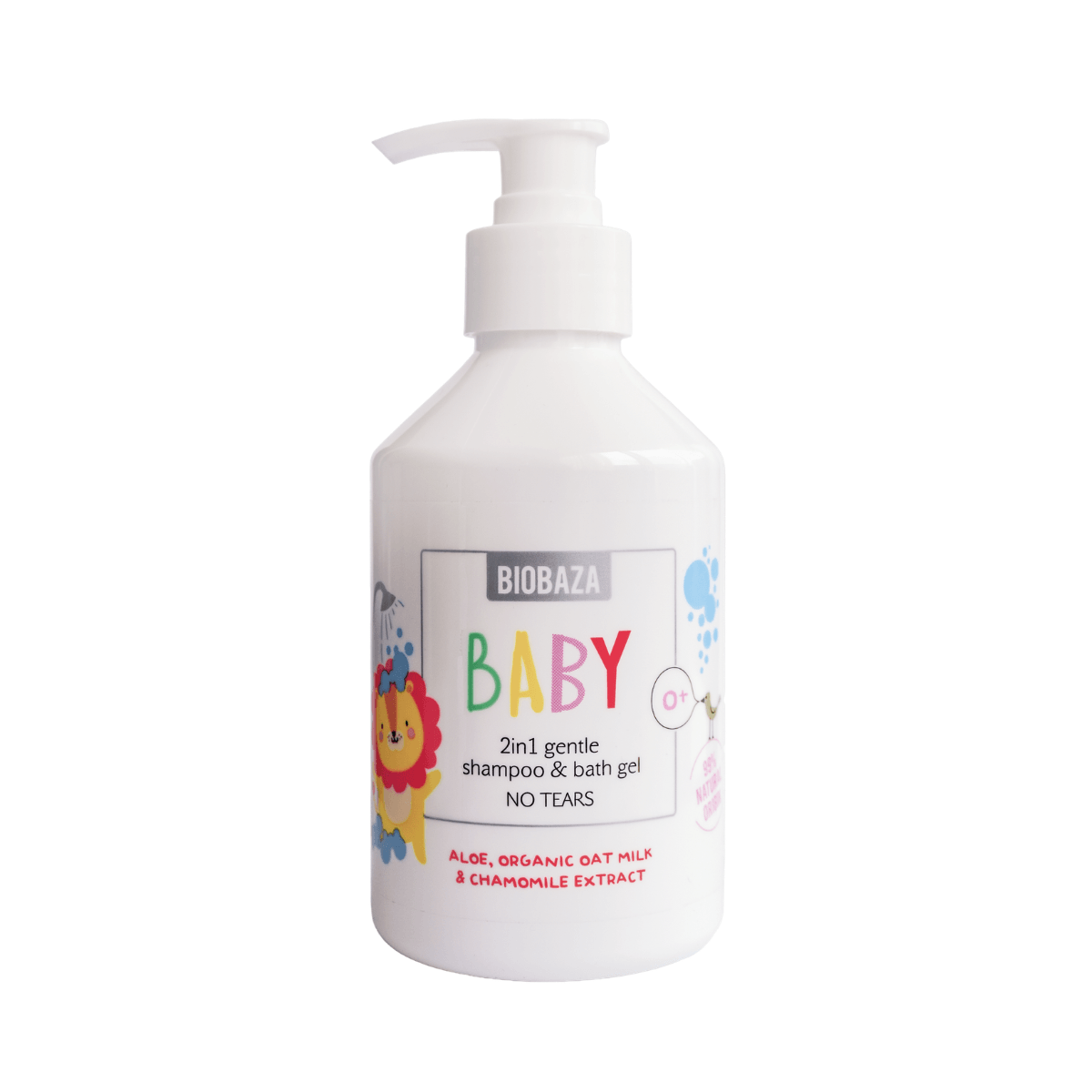 BIOBAZA-BABY-2in1-GENTLE-SHAMPOO-BATH-GEL-300-ml Șampon și gel de duș pentru bebeluși 2în1 – BIOBAZA - imagine 1