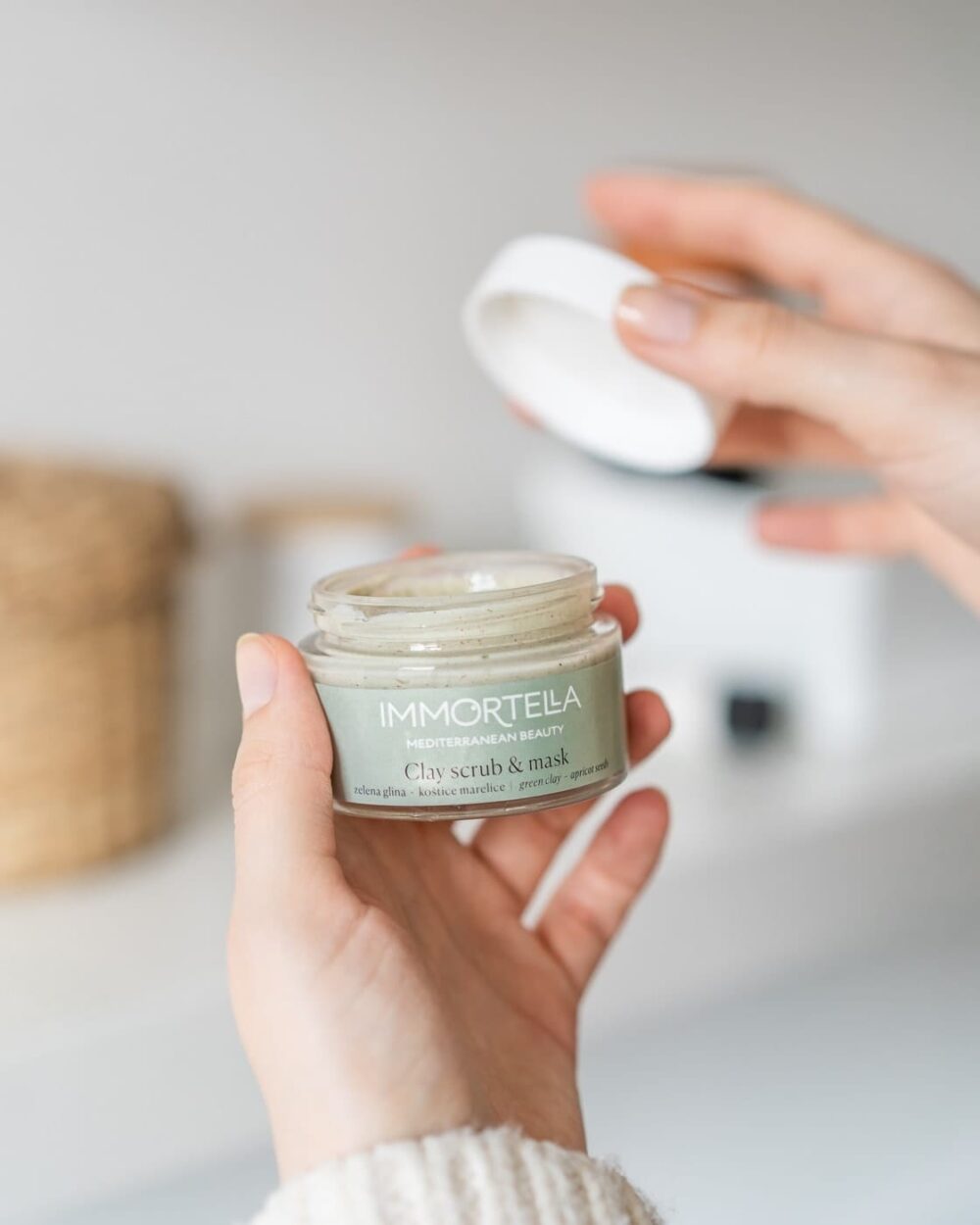 Mască exfoliantă pentru față cu argilă verde– IMMORTELLA - imagine 4